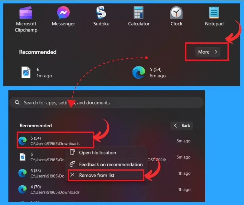How to Clear the Start Menu Recommended Section in Windows 11- Fig.7
