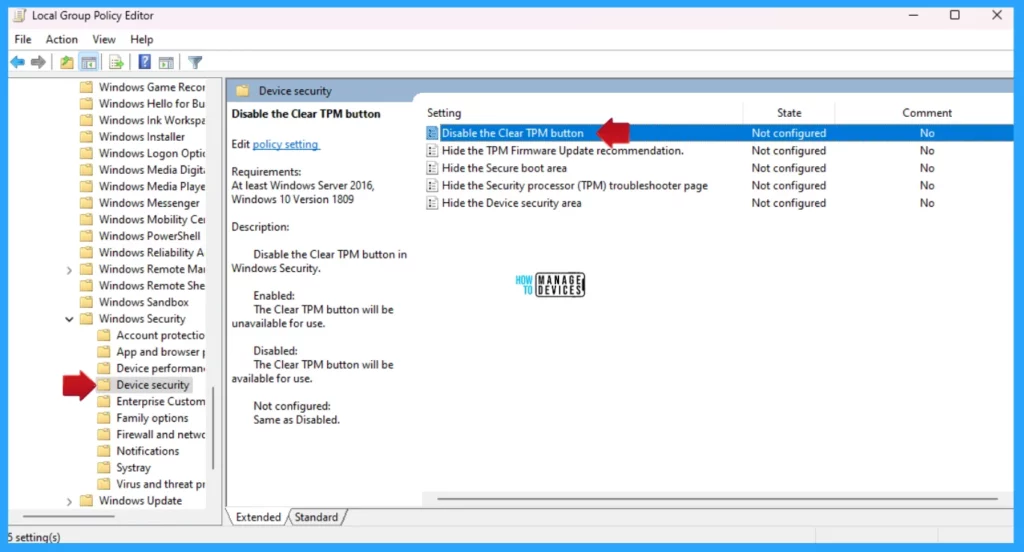 Activate Deactivate Clear TPM Button in Windows Security in Windows 11 - Fig. 3