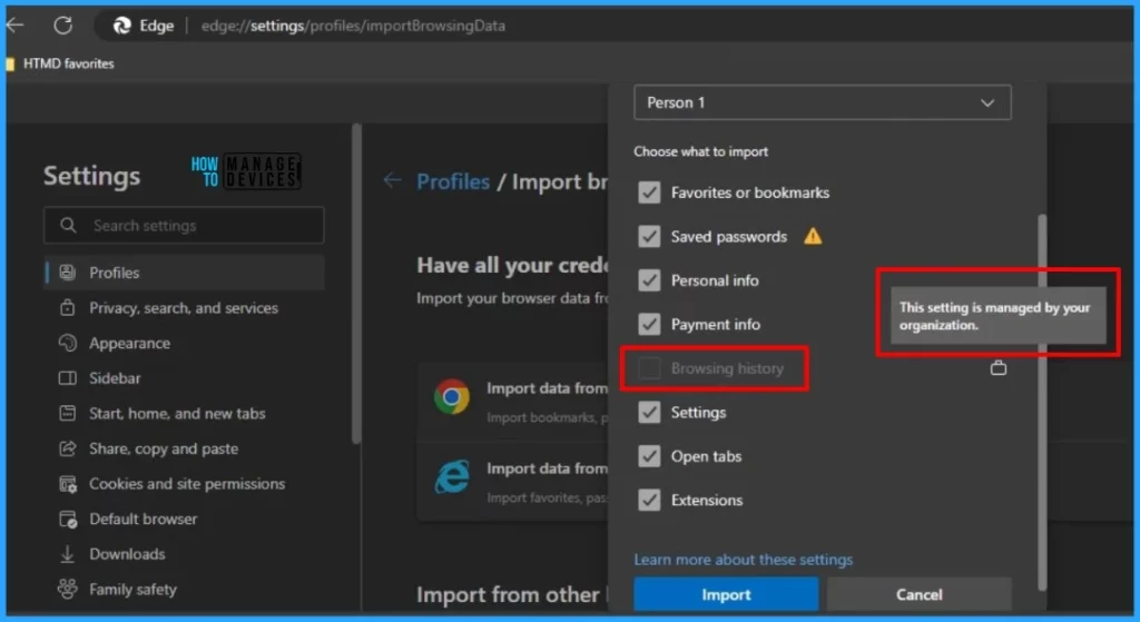 Restrict Users from Importing MS Edge Browsing History with Intune 11 Restrict Users from Importing MS Edge Browsing History with Intune 11