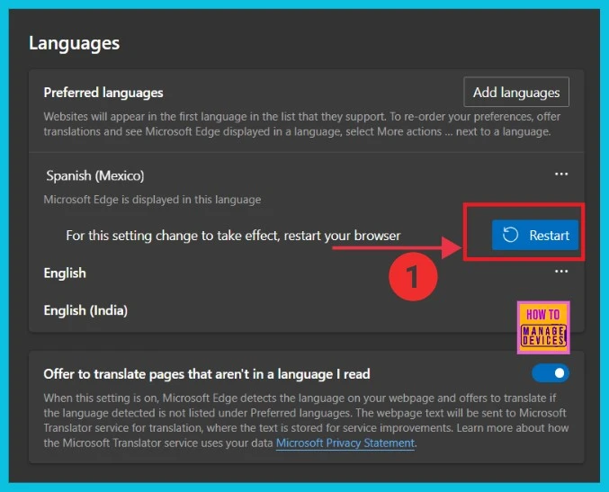 Easy to Change Display Language in Microsoft Edge - Fig.5