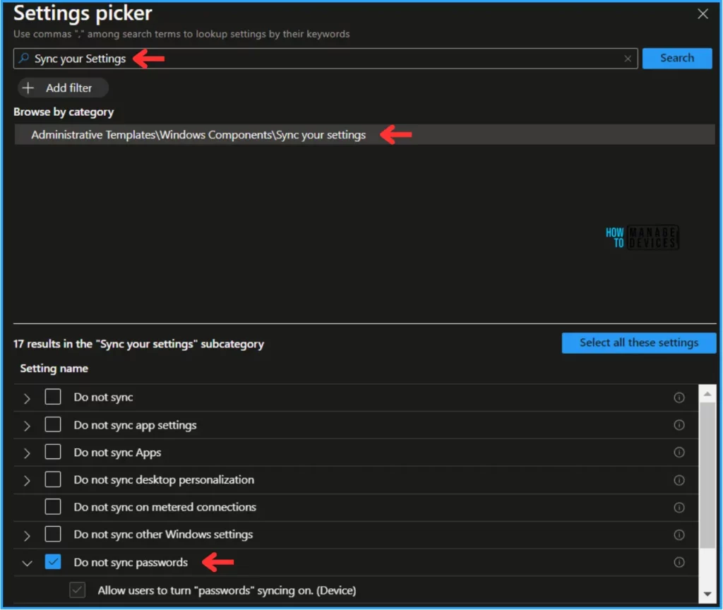 Easy Way to Disable Device Password Sync with Intune. Fig. 6