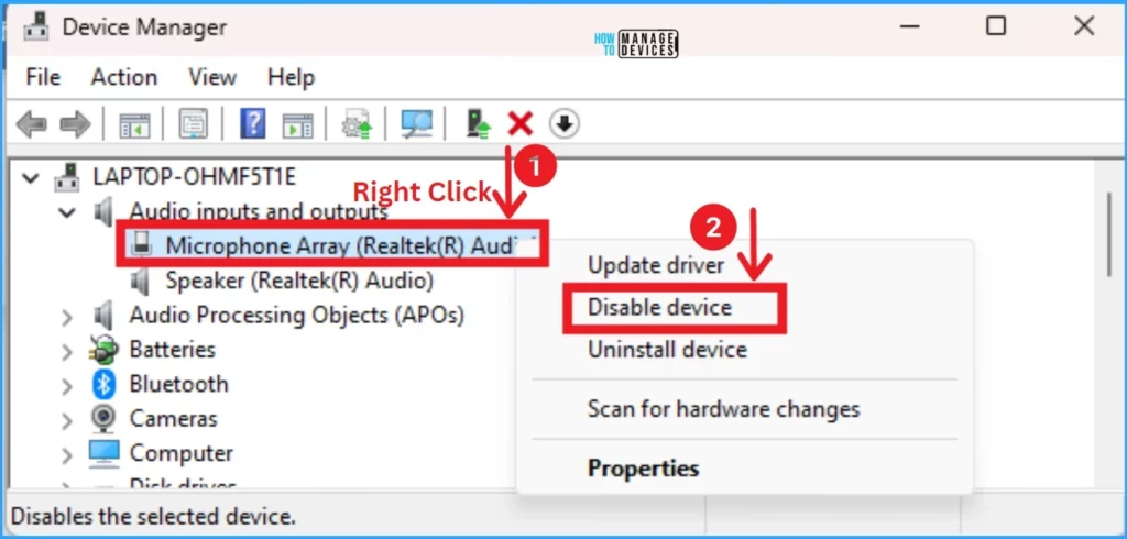 Enable Disable Microphone Array in Windows 11 - Fig.13