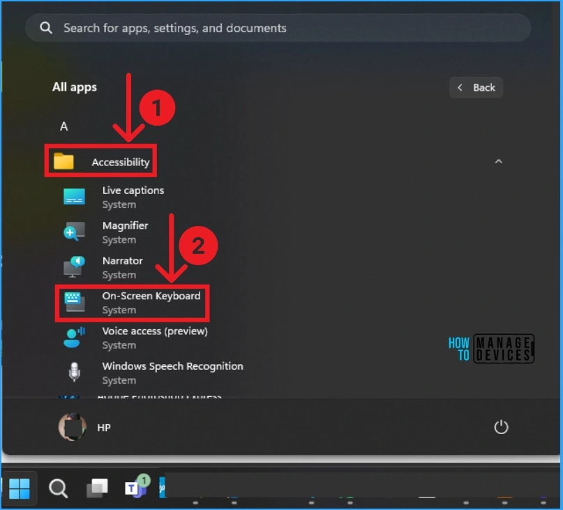 Enable Disable On-Screen Keyboard in Windows 11 - Fig.7