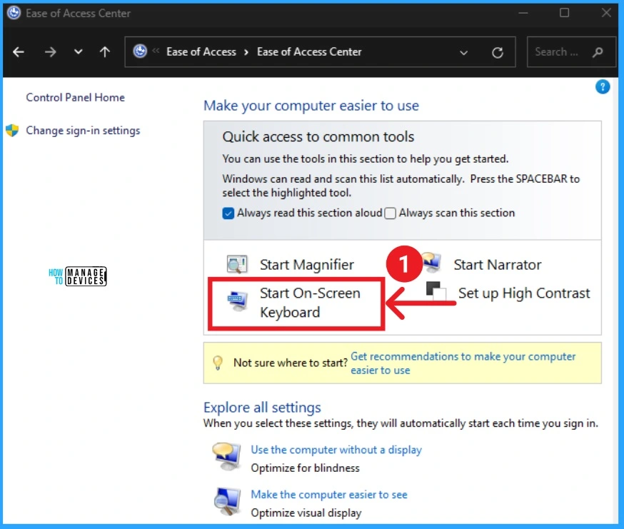 Enable Disable On-Screen Keyboard in Windows 11 - Fig.12