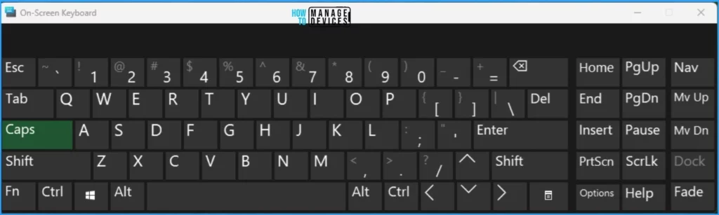 Enable Disable On-Screen Keyboard in Windows 11 - Fig.1