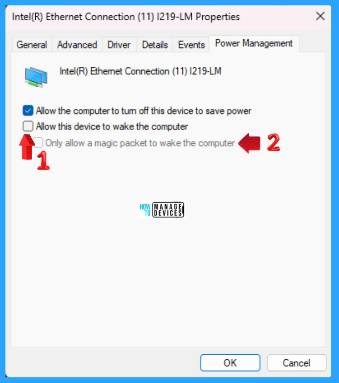 How to Enable Disable Wake on LAN in Windows 11 - Fig. 14