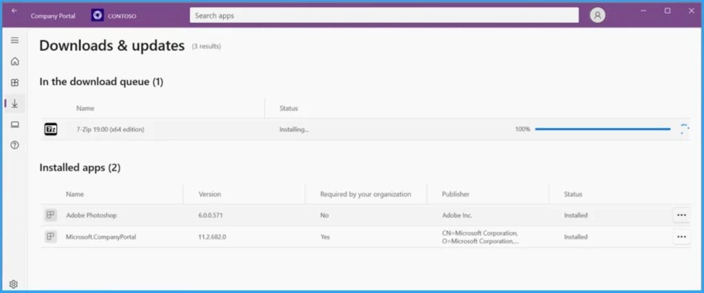 New Appearance for Intune Company Portal App for Windows - Fig.4 - Creds to MS