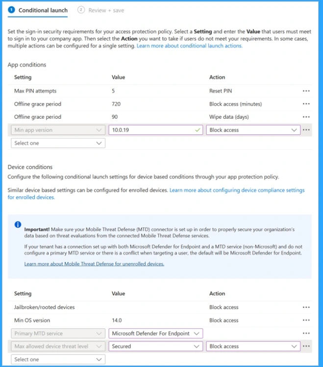 Intune MAM Benefits Available for Windows 365 and AVD - Fig.6 - Creds to MS