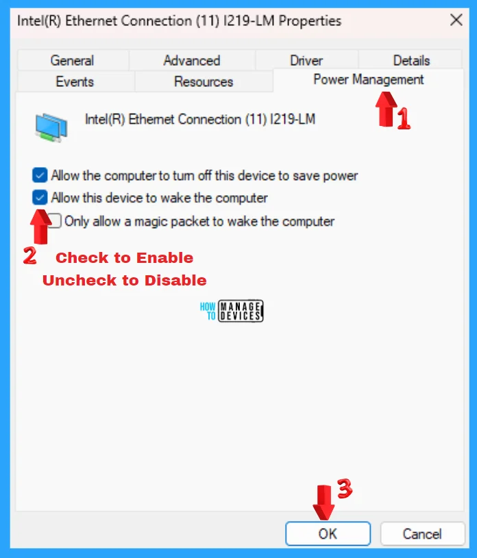 Manage to Enable Disable Devices to Wake Computers in Windows 11 - Fig. 4