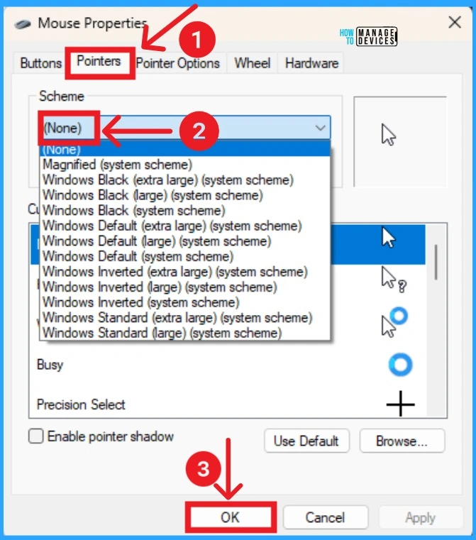 Methods to Change Mouse Pointer Size, Style and Color in Windows 11 - Fig.14