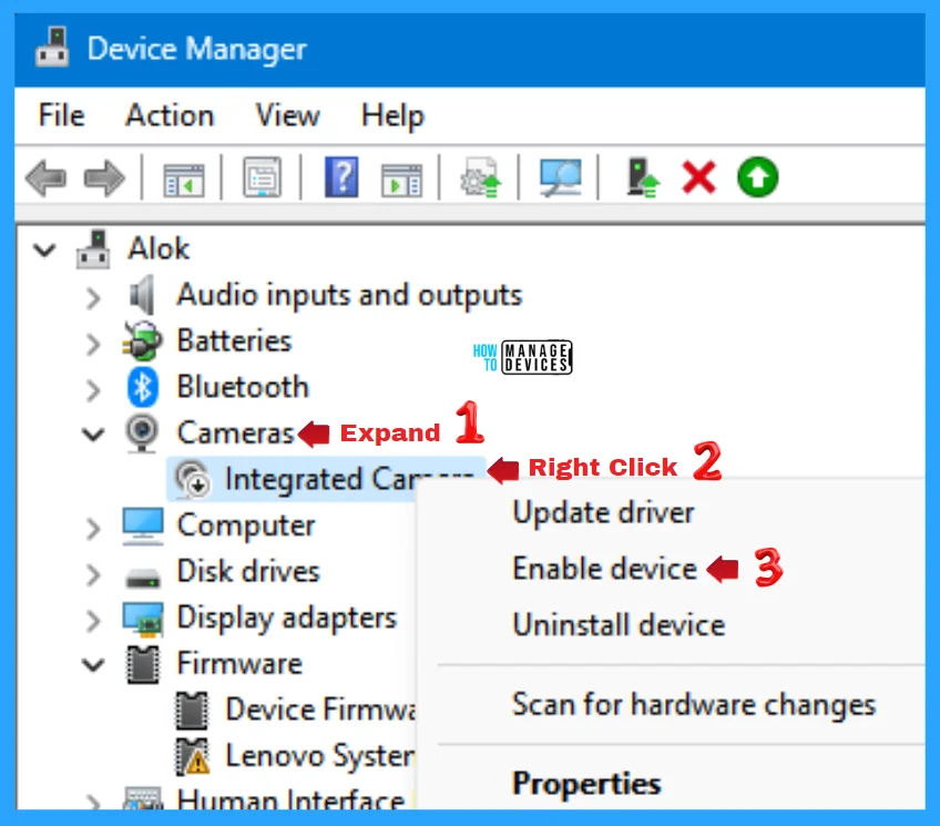 Process to Enable Disable Camera in Windows 11 - Fig. 11