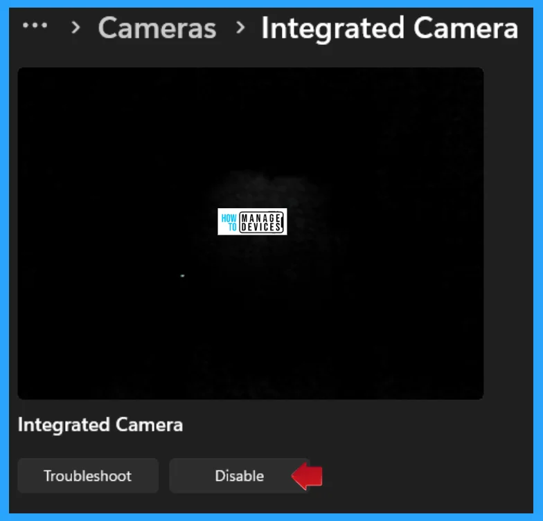 Process to Enable Disable Camera in Windows 11 - Fig. 5