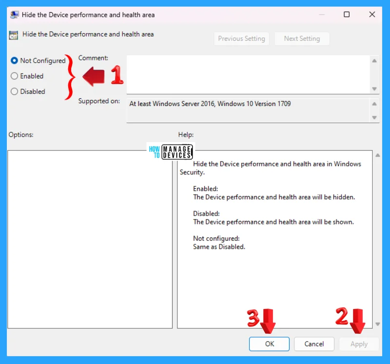 Show Hide Device Performance & Health Report in Windows Security in Windows 11 - Fig. 5