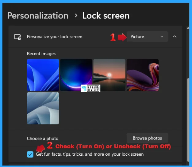 Turn On or Off Facts Tips and Tricks Notification on Lock Screen in Windows 11 - Fig. 4