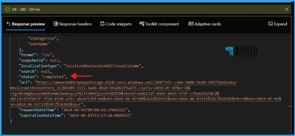 How to Generate Intune Device Inventory Report using Graph API Fig. 5