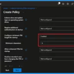 An issue with Configuring Minimum PIN Length for Startup in Disk Encryption Policies