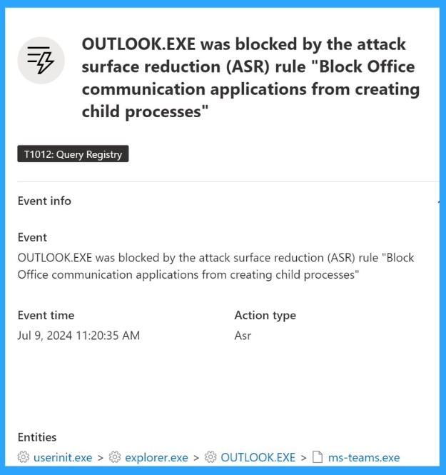 Unable to Join Teams Meetings Using Links from Outlook Because of ASR Rules-Fig.3