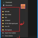 Clear the File Explorer History in Windows 11