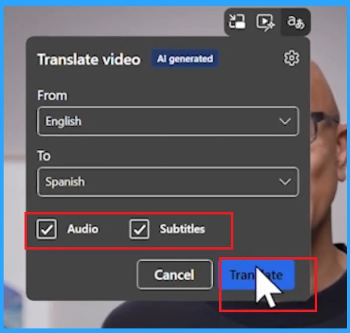 Translate Real-Time Video with Microsoft Edge for Business-Fig.4