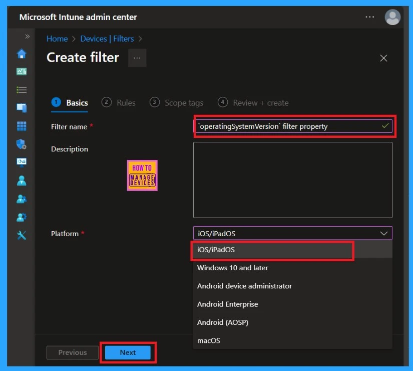 How to Use Intune Assignment Filters Comparison Property gt ge lt le with OS Version 3 How to Use Intune Assignment Filters Comparison Property gt ge lt le with OS Version-Fig.2