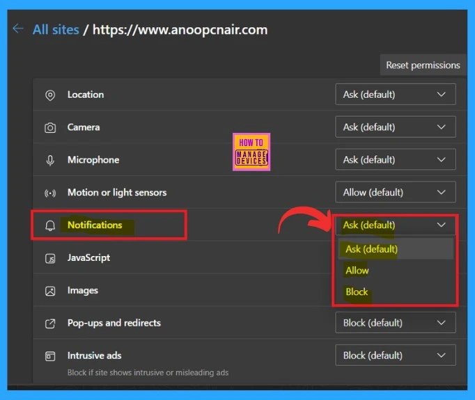 Allow or Block Push Notifications for Sites in Microsoft Edge-Fig.5