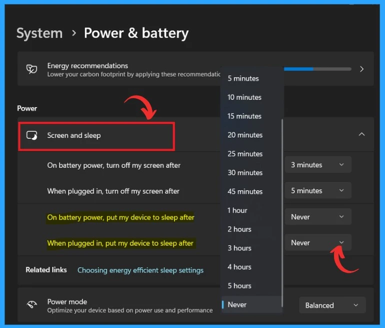 How to Change the Automatic Sleep Settings in Windows 11 3 How to Change the Automatic Sleep Settings in Windows 11- Fig.2
