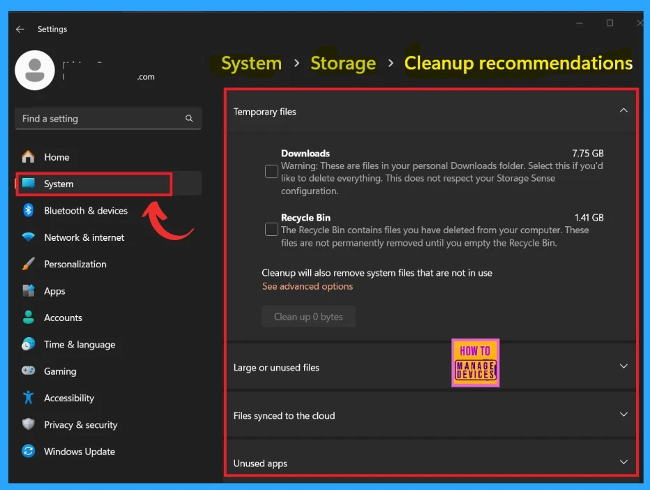 Storage Sense Cleanup of Temporary Files for Free-Up Disk Space in Windows 11-Fig.5