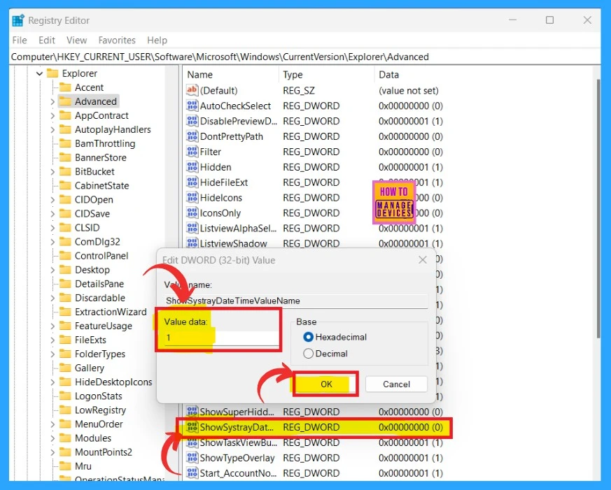 How to Show or Hide Time and Date on Taskbar System Tray in Windows 11 9 How to Show or Hide Time and Date on Taskbar System Tray in Windows 11-Fig.8