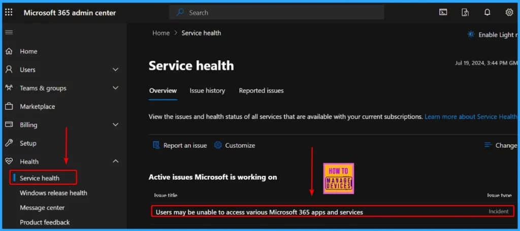 Significant Impact Accessing Microsoft 365 Apps and Windows 365 Services 1 Access Issues with Microsoft 365 Apps and Services - Fig.1