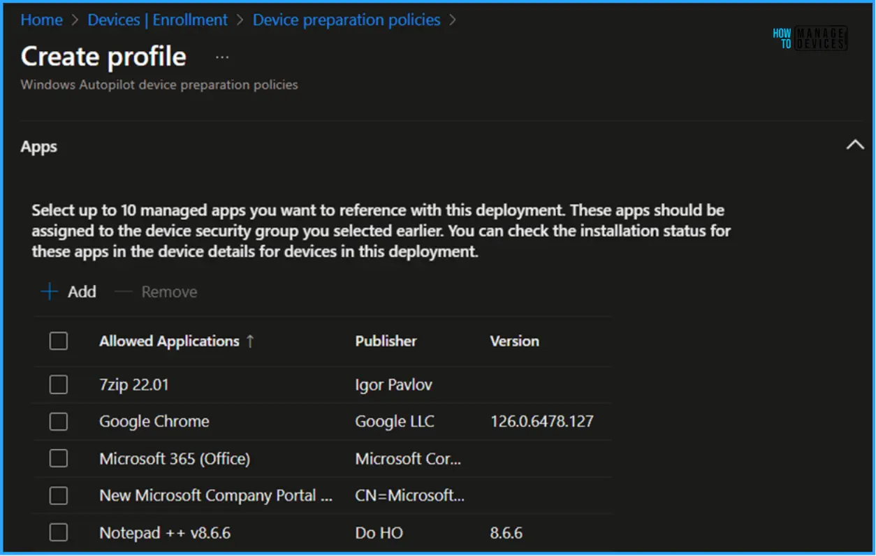 Microsoft Now Allows Up to 25 Apps in Intune Autopilot Deployment Profile Policy Including Windows 365 -Fig.1