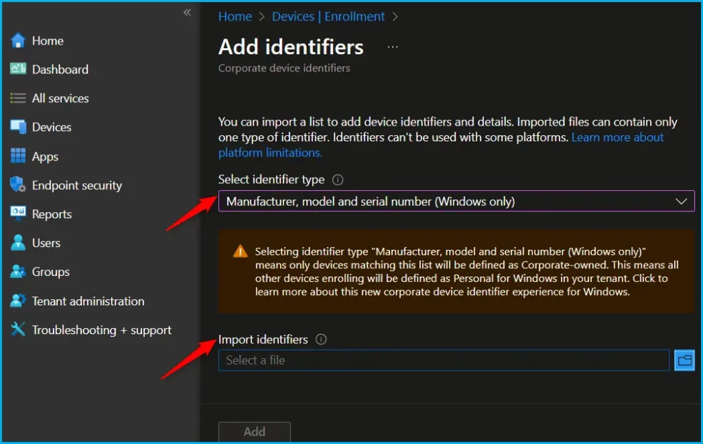 New Corporate Device Identifiers for Windows in Intune - Fig.3