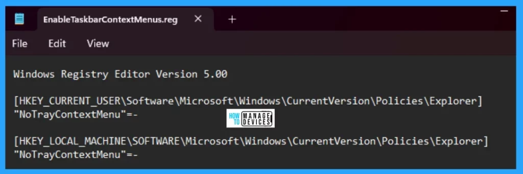 Disable or Enable Taskbar Context Menus in Windows 11 9 Disable or Enable Taskbar Context Menus in Windows 11 - Fig. 8