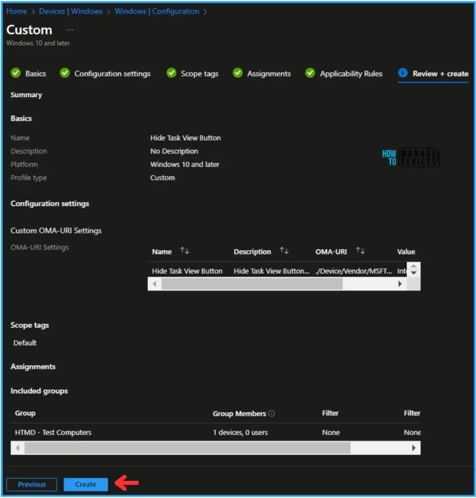 Easy Way to Hide Task View Button with Intune. Fig. 10