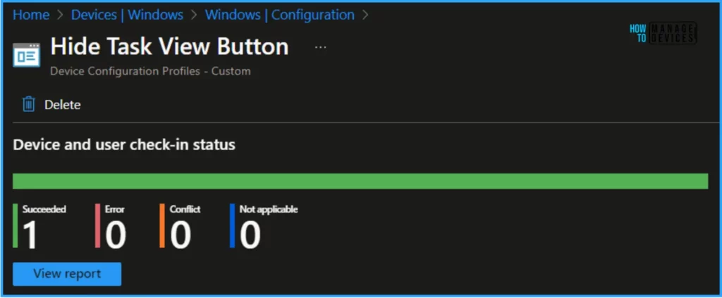 Easy Way to Hide Task View Button with Intune. Fig. 11