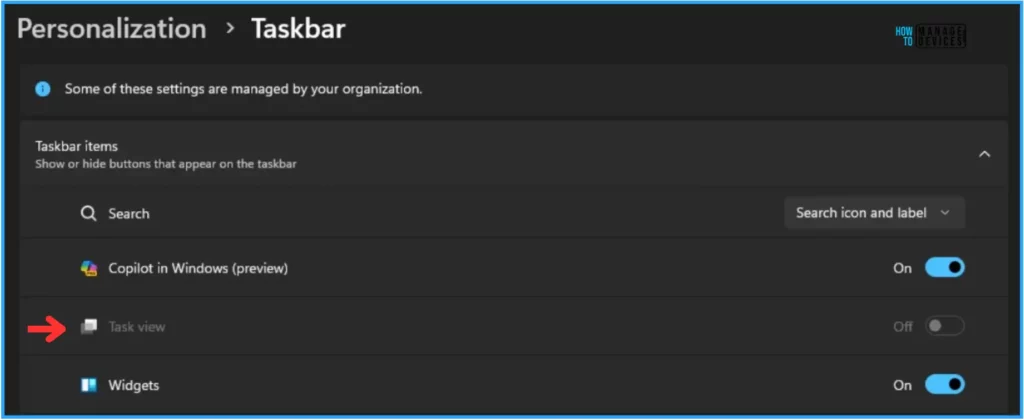 Easy Way to Hide Task View Button with Intune. Fig. 12