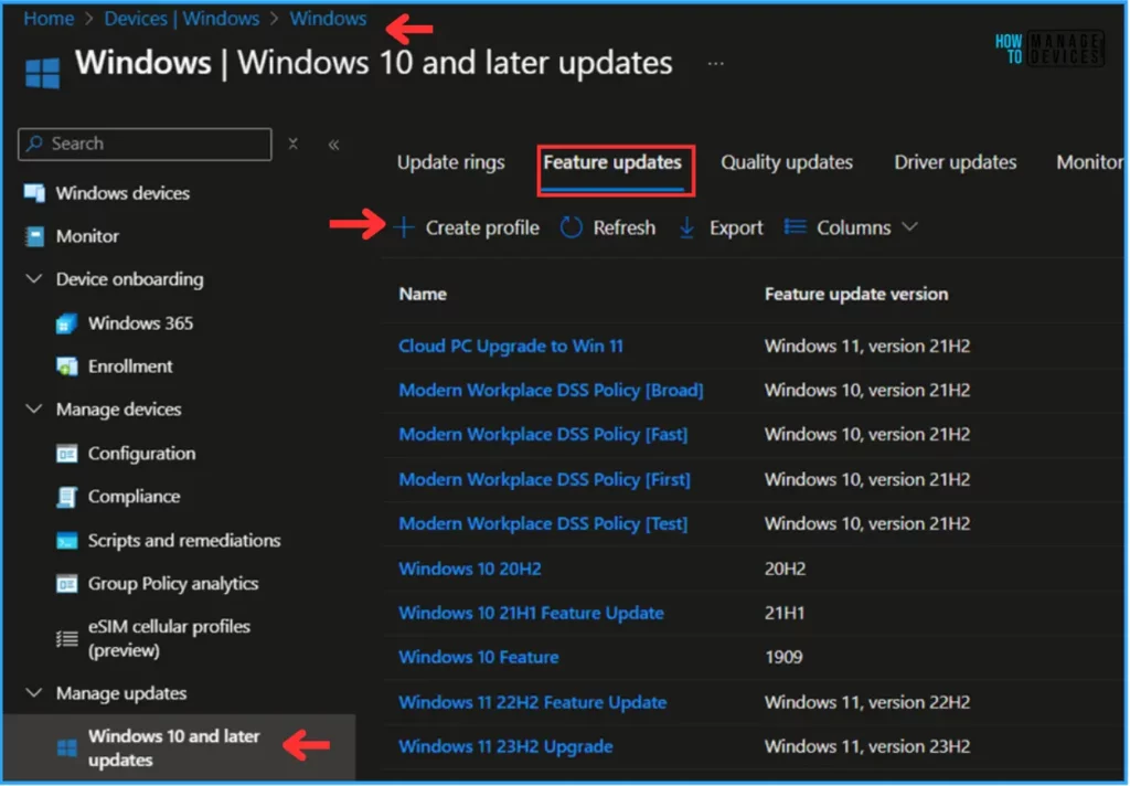 Easy Way to Set New Feature Updates for Windows 11 as Optional with Intune. Fig. 2