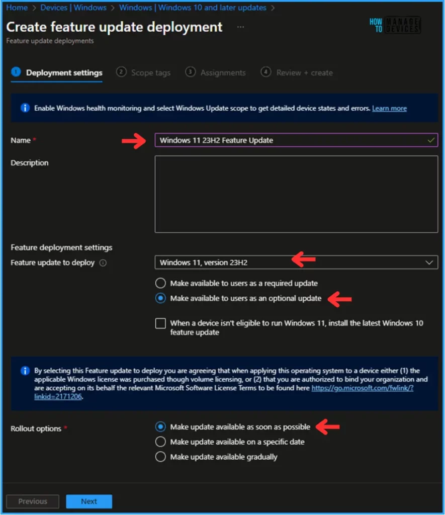 Easy Way to Set New Feature Updates for Windows 11 as Optional with Intune. Fig. 3