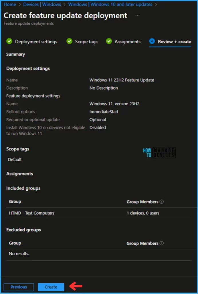 Easy Way to Set New Feature Updates for Windows 11 as Optional with Intune. Fig. 6