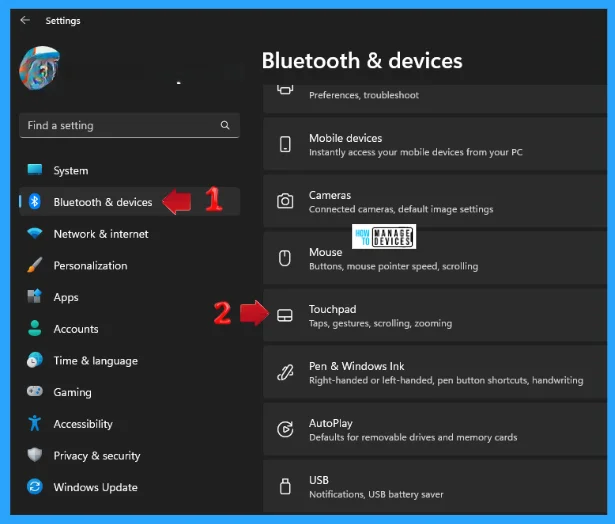 Enable Disable Leave Touchpad On When Mouse is Connected Feature in Windows 11 2 Enable Disable Leave Touchpad On When Mouse is Connected Feature in Windows 11 - Fig. 2