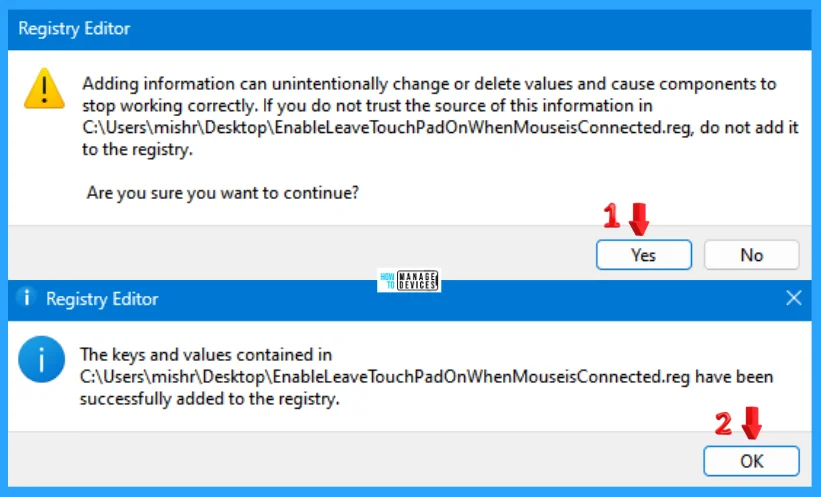 Enable Disable Leave Touchpad On When Mouse is Connected Feature in Windows 11 7 Enable Disable Leave Touchpad On When Mouse is Connected Feature in Windows 11 - Fig. 7