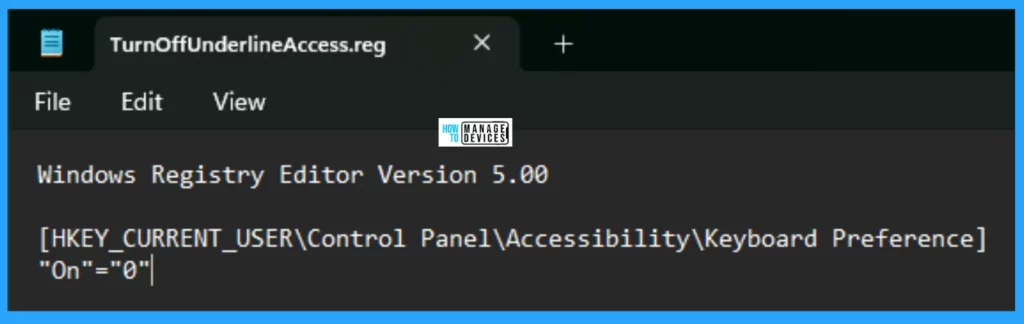 Enable Disable Underline Access Keys in Windows 11 -Fig. 13