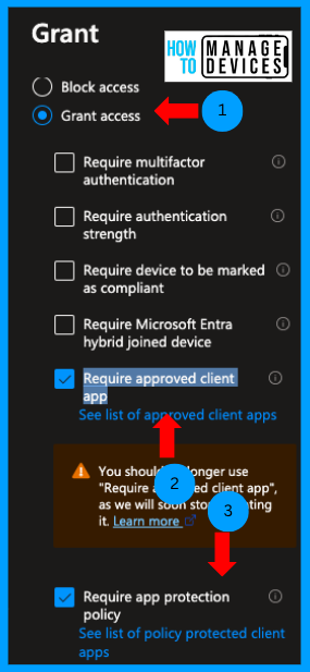 Enforce Users to Use Approved Apps With App Protection Policies using Conditional Access Policies Fig: 5