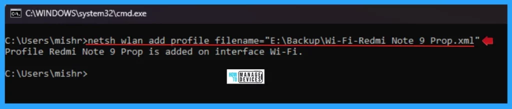 How to Backup and Restore Wi-Fi Network Profiles in Windows 11 - Fig. 10