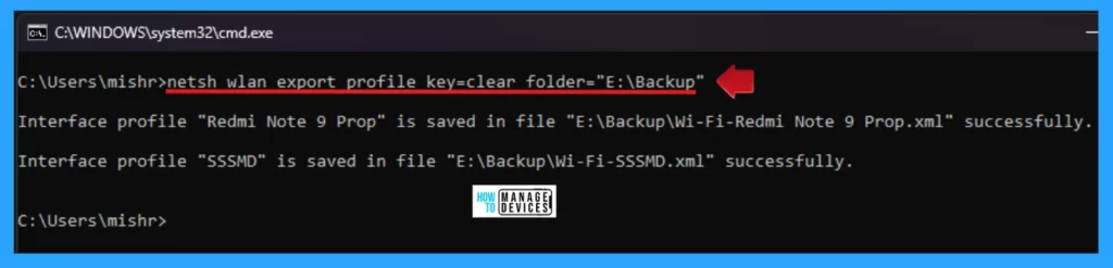 How to Backup and Restore Wi-Fi Network Profiles in Windows 11 - Fig. 4