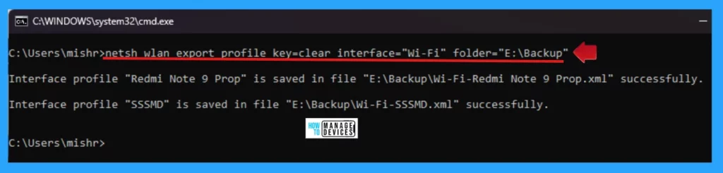 How to Backup and Restore Wi-Fi Network Profiles in Windows 11 - Fig. 5