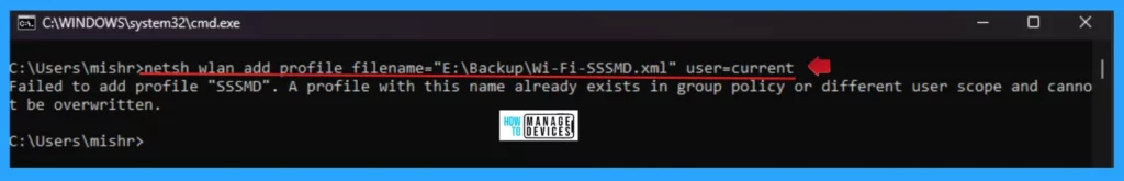 How to Backup and Restore Wi-Fi Network Profiles in Windows 11 - Fig. 9
