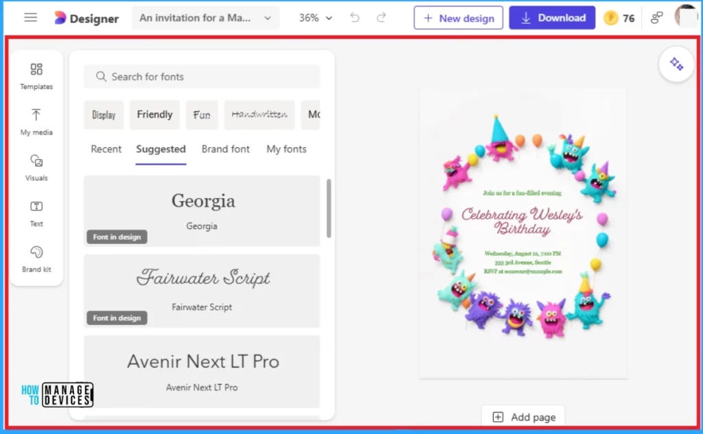 Introducing Microsoft Designer to Create Personalized Invitations 8 Introducing Microsoft Designer to Create Personalized Invitations - Fig.7