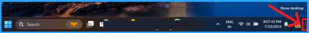 Methods to Enable Show Desktop Button on Windows 11 Taskbar - Fig.2