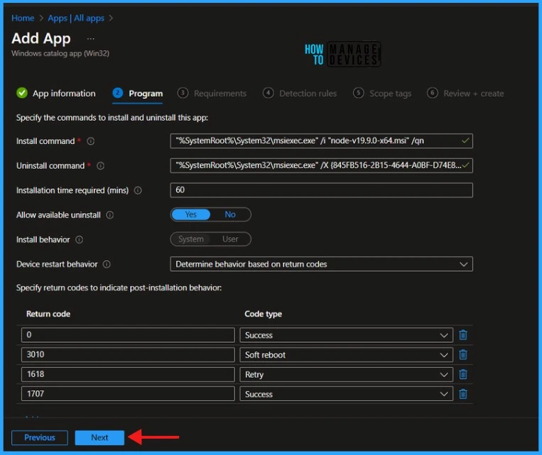 Step-by-Step Guide Install Node.js with Intune Enterprise App Catalog App 7 Install Node.js with Intune Enterprise App Catalog App Step-by-Step Guide. Fig.7
