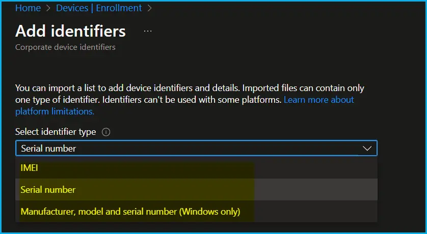 New Corporate Device Identifiers for Windows in Intune - Fig.2